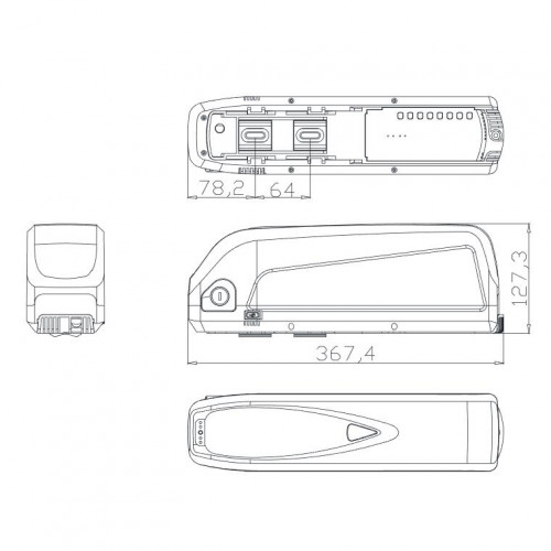 Корпус аккумулятора электровелосипеда Hailong max (g80)